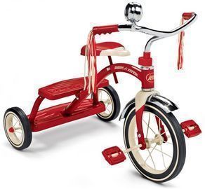 Radio Flyer Classic Red Dual Deck Tricycle, 12 Front Wheel