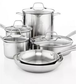 10pc Calphalon Stainless Steel Cookware Set + Free Gift