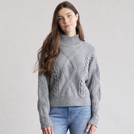 Women's Elizabeth and James Cable-Knit Turtleneck Sweater