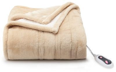 Cuddl Duds Heated Plush to Sherpa Throw