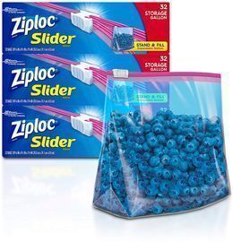 3x Ziploc 32ct Gallon Slider Storage Bag (96 Total Bags)