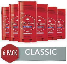 Old Spice Classic Deodorant Stick, Original 3.25 oz, 6pk