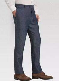 Joseph Abboud Indigo Linen Modern Fit Pants
