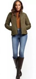 Chevron Quilted Puffer Jacket