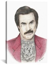 Ron Burgundy - Inked Ikons Collection Wall Art