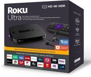 Roku Ultra 4K HDR Streaming with JBL Headphones