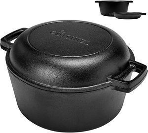 Pre-Seasoned Cast Iron Skillet and Double Dutch Oven Set