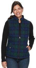 Women's Croft & Barrow Woven Quilted Vest