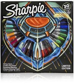 Sharpie Permanent Marker 30 Piece Set w/ 6 Activity Pages