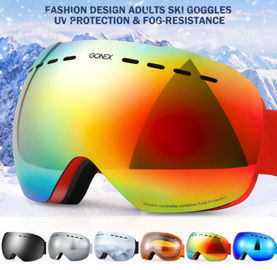 Frameless Anti Fog UV Double-Lens Snow Goggles