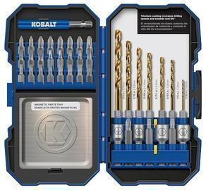 Kobalt 40pc Set Titanium Coated HSS Twist Drill Bit Set