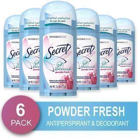 Secret Antiperspirant and Deodorant, Powder Fresh, 6pk
