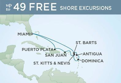 Luxe 10-Nt, All-Incl. Caribbean Cruise w/Air and Open Bar