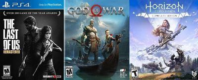 Last of Us, God of War, Horizon Zero Dawn Bundle (PS4)