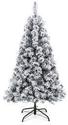 BCP 4.5ft Snow Flocked Hinged Artificial Pine Christmas