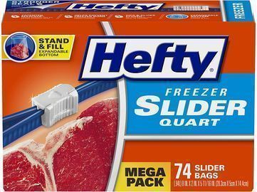 74-Count Hefty Slider Freezer Bags