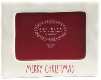 Rae Dunn Merry Christmas 5x7 Photo Frame