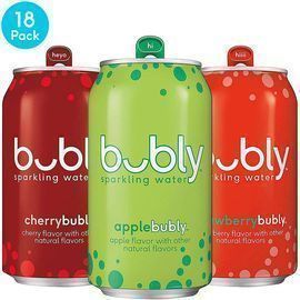 Bubly 18pk Sparkling Water, 3 Flavor Variety Pack 12oz Cans