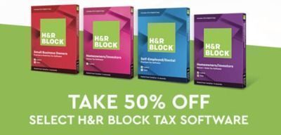 50% Off H&R Block Software | Deluxe 2019