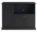 StyleWell Black Wood Transitional Kitchen Pantry
