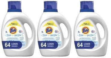 3x Tide Free and Gentle HE Laundry Detergent Liquid, 100 oz