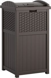 Suncast 33 Gallon Hideaway Can Resin Outdoor Trash w/ Lid