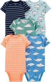 Baby Carter's 5-Pack Animal & Striped Bodysuits