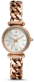 Carlie Mini Three-Hand Rose Gold-Tone Stainless Steel Watch