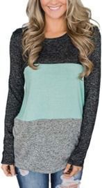 LUXUR Women's Color Block Tunic Top