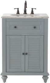 Hamilton Shutter 25 x 22 Bath Vanity + Granite Vanity Top