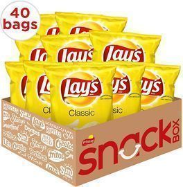 Lay's Classic Potato Chips, 1 oz (Pack of 40)