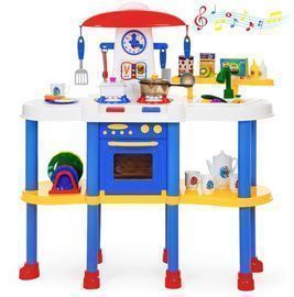 Kids Pretend Kitchen Cooking Play Set w/ 67 Accessories