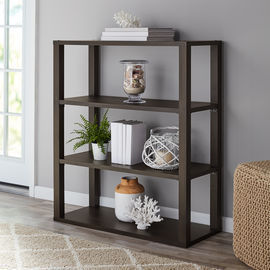 Mainstays Parsons 3-Shelf Book Case (Dark Chestnut)