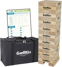 Giant Tumbling Timber Toy - Jumbo Wooden Blocks Floor Game