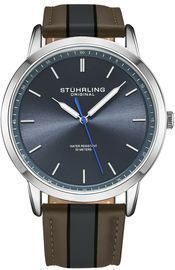 Stuhrling Men's Miyota Japan Leather 44mm Watch
