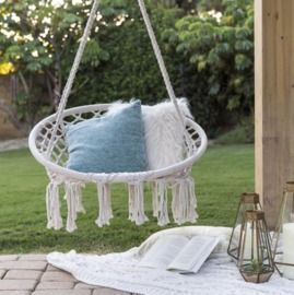 Handwoven Cotton Macrame Hammock Hanging Chair Swing