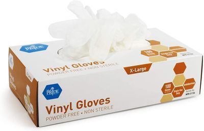 Medpride Vinyl Gloves 100-Pack - Size Medium