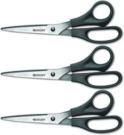 Westcott 8 All Purpose Value Scissors, 3pk