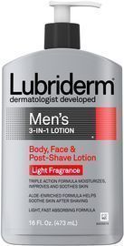16oz Lubriderm Men's 3-In-1 Lotion w/ Aloe
