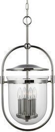 Feiss Osborne 4 Light 13 Wide Taper Candle Pendant (Polished Nickel)