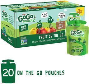 GoGo SqueeZ Applesauce on the Go (20 Pouches)