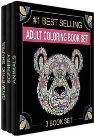 Adult Coloring Books, Set Of 3