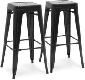 30 Industrial Metal Bar Stools - Set of 2