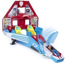 PAW Patrol, Super PAWs, 2-in-1 Transforming Mighty Pups Jet Command Center