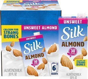 Silk Almond Milk Unsweetened (Pack of 6)
