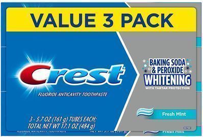 3-Count 5.7oz Crest Whitening Toothpaste w/ Baking Soda & Peroxide