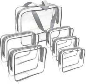 6pc Clear Makeup Bags