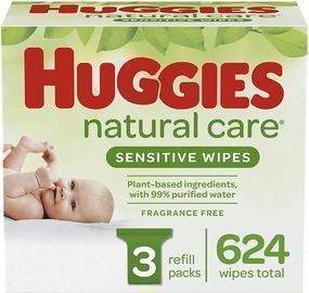 Huggies 624 Count Natural Care Sensitive Baby Wipes