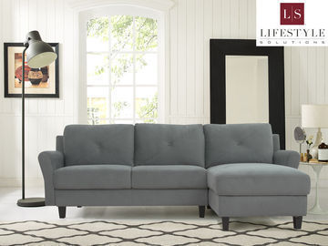 Lifestyle Solutions Taryn 3 Seat Sectional Sofa