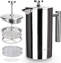 Secura French Press Coffee Maker, Silver